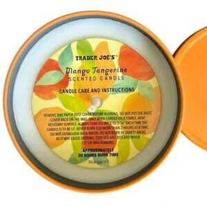 NEW Set of 2 Trader Joe’s Mango Tangerine Scented Candle Coconut Soy Wax Blend